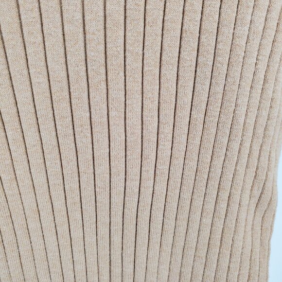 Vintage Liz Claiborne Womens Sweater Button Collar Tan Brown Size Small - Picture 3 of 5